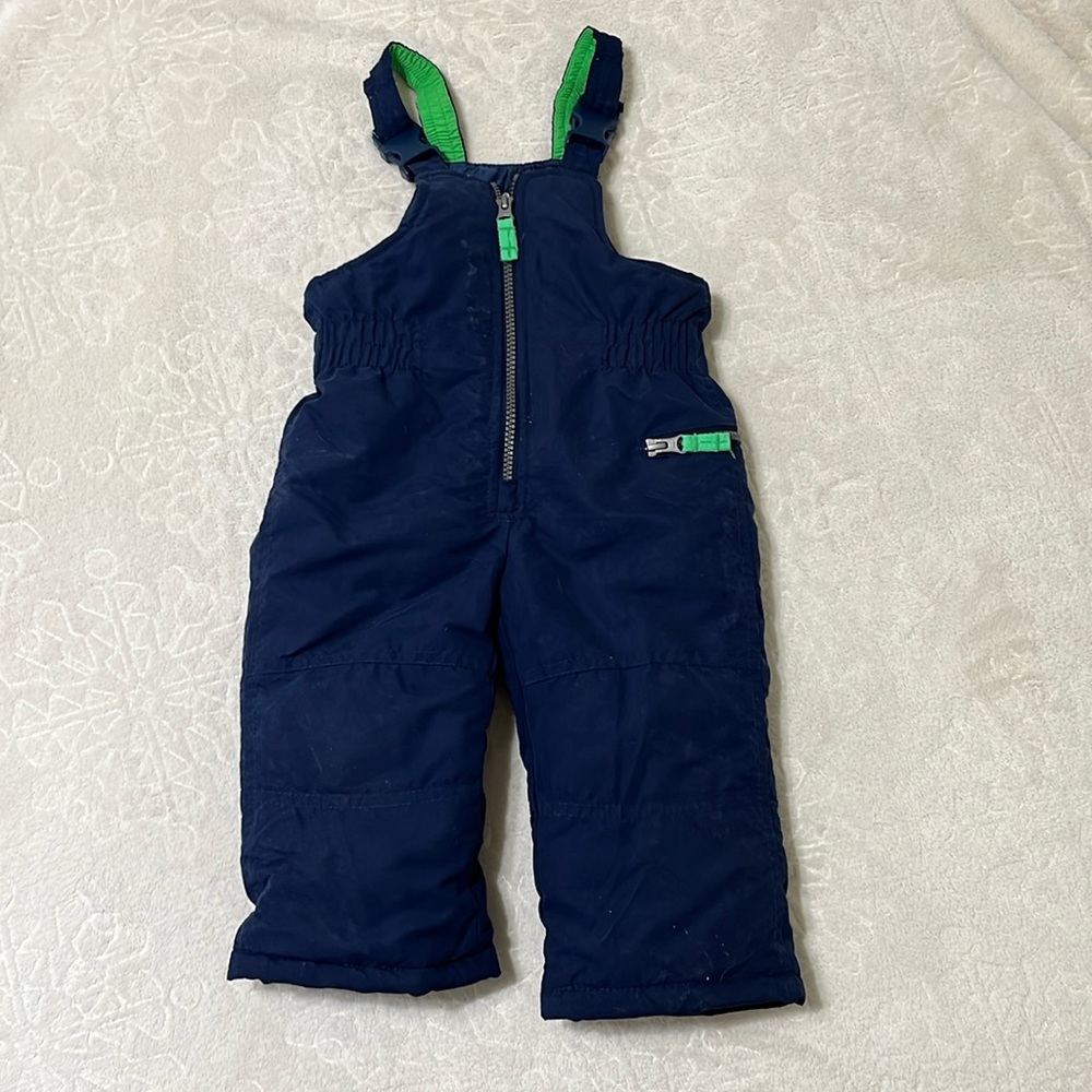 Carters 12mths navy snow bibs